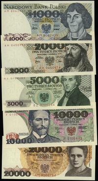 zestaw 5 banknotów, 1.000 złotych 2.07.1975; 2.0