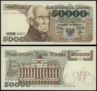 50.000 złotych 1.12.1989, seria AC 6361830, wyśm