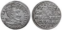 trojak  1595, Ryga, niecentryczny, Iger R.95.1.b