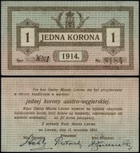 1 korona 1914, seria XXI, numeracja 8184, podpis
