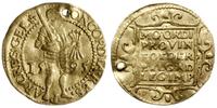 dukat 1595, złoto 3.43 g, przedziurawiony i gięt