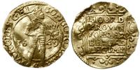dukat 1649, złoto 3.46 g, gięty, resztki blasku 