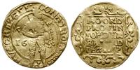 dukat 1649, złoto 3.47, gięty, dwukrotnie uedrzo