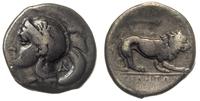 stater IV w. pne, Aw: Głowa Ateny w hełmie koryn