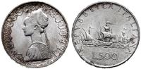 500 lirów 1959, Rzym, srebro, pięknie zachowane,