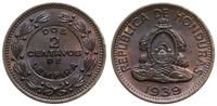 2 centavos 1939, Filadelfia, brąz, patyna, wyśmi