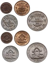 zestaw: 1 centavo 1954, 2, 5 i 10 centavos 1956,