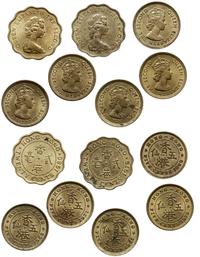 Hong Kong, zestaw: 5 x 5 centów (1960, 1963, 1965, 1971, 1979) i 2 x 20 centów (1976, 1980)