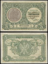 5 złotych 1.05.1925, seria F 3112266, kilkakrotn