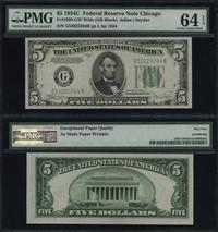 5 dolarów 1934-C, seria G53025264B, podpisy Juli