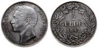1/2 guldena 1847, Stuttgart, patyna, AKS 86