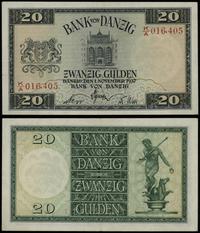20 guldenów 1.11.1937, seria K/A 016405, dwukrot
