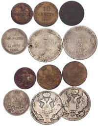 zestaw 6 monet porozbiorowych: 2 złote 1835, 183