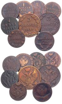 zestaw 10 monet miedzianych porozbiorowych: 3 gr