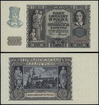 20 złotych 1.03.1940, seria A, numeracja 7485973
