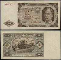 10 złotych 1.07.1948, seria A, numeracja 6914051