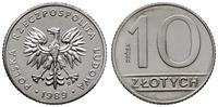 10 złotych 1989, Warszawa, PRÓBA-NIKIEL, 22 mm, 