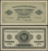 500.000 marek polskich 30.08.1923, seria F, nume