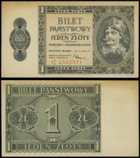 1 złoty 1.10.1938, seria IC, numeracja 4568971, 