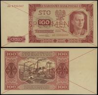 100 złotych 1.07.1948, AG 1234567 / 8900000, cze