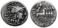 denar 136 pne, Rzym, Aw: Głowa Romy w prawo, po 