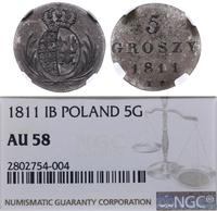 5 groszy 1811, Warszawa, bardzo ładna moneta w p