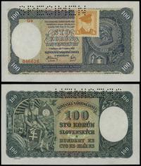 100 koron 7.10.1940, ze znaczkiem CESKOSLOVENSKO