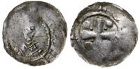 denar 983-1002, Aw: Popiersie arcybiskupa na wpr