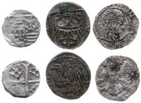 Średniowiecze, zestaw: denar węgierski i halerz miejski ok. 1419-1437, Wrocław (Zygmunt Luksemburczyk 1387-1437), halerz miejski ok. 14
