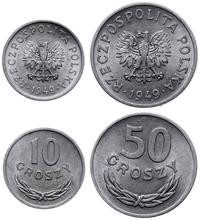 Polska, zestaw: 10 i 50 groszy, 1949
