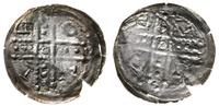 denar ok. 1185/90-1201, Wrocław, W 4 polach dwun