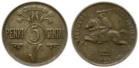 5 centów 1925, mosiądz, Parchimowicz 4, Ivanausk
