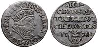 trojak 1538, Gdańsk, popiersie króla w czepcu i 