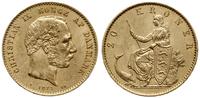 20 koron 1873, Kopenhaga, złoto 8.96 g, Fr. 295,
