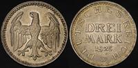 3 marki 1925/D, Monachium, rzadkie i ładnie zach