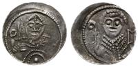 denar 1138-1146, Popiersie rycerza na wprost z m