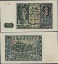 50 złotych 1.08.1941, seria B, numeracja 9994244