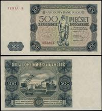 500 złotych 15.07.1947, seria B, numeracja 55380