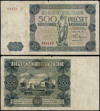 500 złotych 15.07.1947, seria J3, numeracja 2841