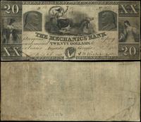 20 dolarów 1856, seria B, wycięty w papierze krz