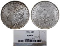1 dolar 1886, Filadelfia, typ Morgan, pięknie za