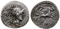 denar 101 pne, Rzym, Aw: Głowa Romy w prawo, z l