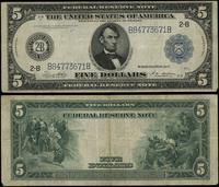 5 dolarów 1914, Blue seal, seria B84773671B, pod