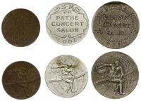 zestaw monet zastępczych, 3 x żeton Franucskiej 