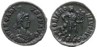 brąz 384-387, Siscia, Aw: Popiersie cesarza w pr