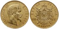 100 franków 1857, Paryż, złoto 32.24 g, Fr. 569,