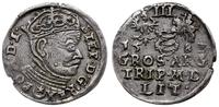 trojak  1583, Wilno, większe popiersie króla, na
