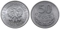 50 groszy 1957, Warszawa, aluminium, piękne , Pa