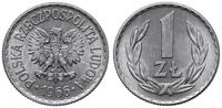 1 złoty 1966, Warszawa, aluminium, piękny, Parch