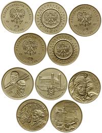 zestaw: 5 x 2 złote 1996, 1997, Warszawa, Zamek 